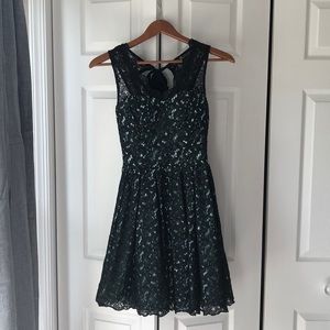 ModCloth Black Lace and Mint Dress | Chi-Chi